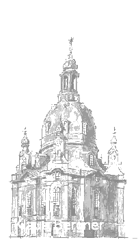 Dresdner Frauenkirche; © Illustration von Klaus Bergner